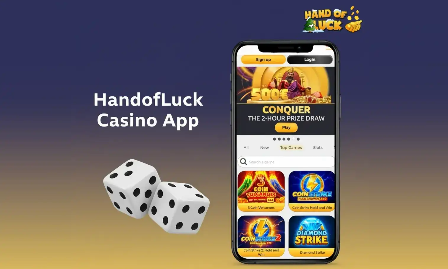 HandOfLuck Casino App Screenshot